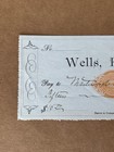 1875 Antique Wells Fargo Bank Carson City Nevada Nv Check Rn Revenue Stamp Rn-d1