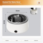 Heated Pet Water Bowl 1l Stainless Insert