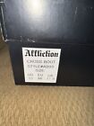 Rare Nos Vintage Affliction Live Fast Combat Boots Shoes Men   s Size 12 Brown 