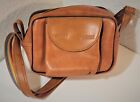 1980s Vintage Kodak Leather Crossbody Faux Fur Lined Tote