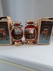 Vintage Carriage Lantern Hurricane Lamp Votive Candle Red Brass Hong Kong Lot