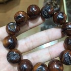 Lightning Ziziphus Wood Bracelet 12 Beads 20mm Burn Mark Old Material Wristband