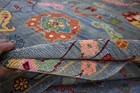8 0 x10 0  Oriental Area Rug  Gray Beige Afghan Hand Knotted Wool Rug 8x10 Ft
