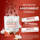 Resilia Garlic Extract 600mg Softgels  60 Count      Odorless Aged Garlic Extract