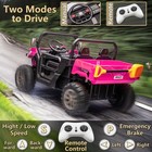 24v Kids Electric Car Truck  2 Seater Ride On Utv Toys W dump Bed  Remote led
