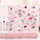 The Peanut Shell Rose 4-pc Crib Bedding Set Includes Extra Crib Sheet  new