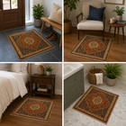 Natural Wool Old Orintal Rugs  Hand Woven knotted Size Approximately 2 7  X 2 9 