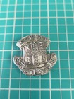 Vtg British Durham County Constabulary Police Collar Badge Silver Tone Lapel Pin