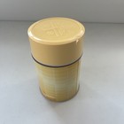 Vintage Thermos Bottle Yellow Orange Gradient Grid Pattern Mid Century Retro 70s