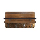 Bh-sz003 Key   Letter Mail Holder Rack Solid Wooden Shelf Wall Mount Home Decor
