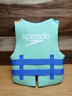 Speedo Youth Swimming Life Jacket Vest Pfd Uscg 8-14 Checkered Blue Orange 50-90