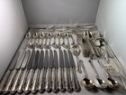 Reed   Barton Georgian Rose Sterling Silver Flatware Set 70 Pc 12 Place Settings