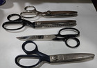 Lot Of 4 Old Metal Wiss Vintage Scissors Usa Inlaid Etc 