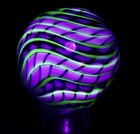 Bryan Trillas Glass Marble filigree Cane uv Reactive pink Blue Purples 1 0-1 1in