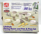 New Step 2 Lifestyle Dining Room Pots Pans Dish Set Kids Play Kitchen 22 Pieces