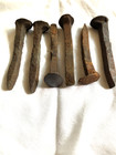 6 Vintage Railroad Spikes - Crafts Or Iron Works