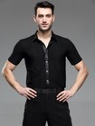 Men Party Ballroom Latin Tango Modern Salsa Competition Practice Dance Shirt Top
