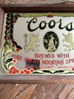 Vintage Coors Beer Sign Bar Pub Carnival Mirror Wooden Frame Made In England