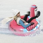 Inner Tube Winter Snow Sled Funny Flamingo For Kids And Adults Inflate Toboggan