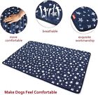 Soft Dog Bed Mat Extra Large Dog Crate Mat Kennel Pad Anti-slip Navy 48 x30 
