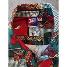Vintage Tail Golf Jacket Womens Large Red Green Novelty Print Full Zip Bomber