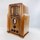 Vintage 1930s Philco 624 Tombstone Tube Radio 18 5    Antique -untested- As-is