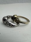 3 High School Class Ring Gold Silver Tone Plated Art Carved Gp Size 7 Women   s