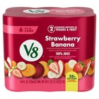 Strawberry Banana 100  Fruit And Vegetable Juice  8 Fl Oz Can 6 Pack