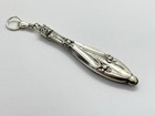 Vintage Sterling Silver Keyring   Fob - Made From Art Nouveau Button Hook Handle