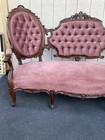 66301   Super Rare Antique Victorian Sofa Couch Chair Belter Furniture  