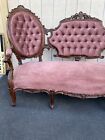 66301   Super Rare Victorian Sofa Couch Chair Belter Furniture  