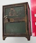 Antique Toy Cast Iron Safe  still  Savings Bank  Decorative Key-non-functional