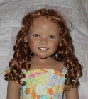 Playhouse Dawn Doll Wig Size 14 15 Auburn Long Spiral Curls No Bangs  handled 