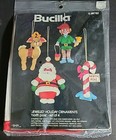 Bucilla Felt Applique Christmas Ornament Kit North Pole Santa Claus Rudolph Elf