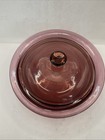 1980 s Pyrex Vision V-31-b 1q 1l Cranberry Red Color Dish Cookware With Lid