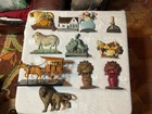 Antique  vintage  Cast Iron  door Stops  Lot Of 1  Flowers  Lion  Sheep  Etc   