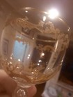 Rare Antique French Saint Louis Crystal Wine Cordials W Encrusted Gold Glasses