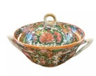 Antique Chinese Famille Rose  Bowls 5 5    With Lid  And Plate 1930   s 3 Pieces