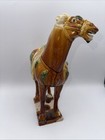 Vtg Chinese Tang Dynasty Style Sancai  Drip-glaze Pottery Horse Statue 12   