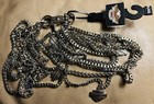 Harley-davidson Men s Necklace Bar Shield 3 Tier Chain Steel Lobster Clasp 24   
