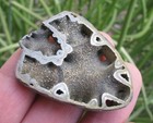 Pyritized Ammonite Druzy Cabochon Pyrite Fossil Geode Cab Mineral Specimen Rock
