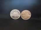 2 Coin Lot Of 1962   1965 Au Toned proof-like 80  Silver Canadian Dollars
