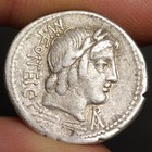 Cupid Riding Goat Denarius 85bc Ancient Roman Republic Silver Coin Apollo Fontei