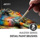 Artify 5pcs Detail Paint Brushes  100  Kolinsky Sable Micro Paint Brushes