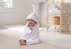 Classic Hooded Baby Bath Towel  100  Terry Cotton  2 Pack  Dusty