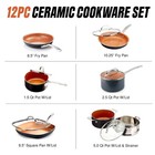 Gotham Steel 12 Pc Ceramic Cookware Set Nonstick  Ceramic Pots And Pans Set N   