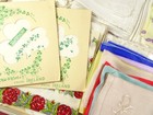 100 Vintage Ladies Hankies Floral Prints Embroidered Crocheted Lace