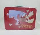 T1 Vtg Disney Eeyore Sincerely Pooh Piglet Apples Small Lunchbox 4  X 5 5  Tin