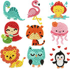 Sinceroduct Diamond Art Kits For Kids  64 Pcs Diamond Art Stickers Crafts For Ki