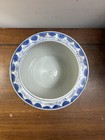 Blue   White Porcelain Cachepot Planter Chinoiseries Style Vintage Euc